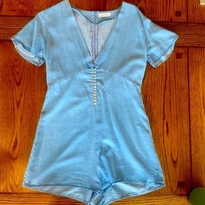 Zara Chambray Romper - Premium Denim Collection